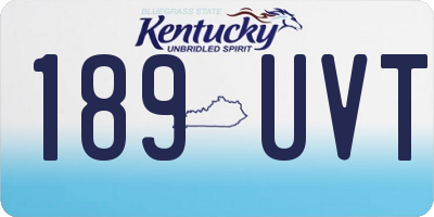 KY license plate 189UVT