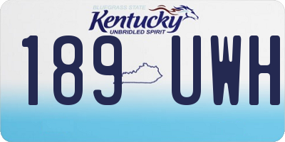 KY license plate 189UWH