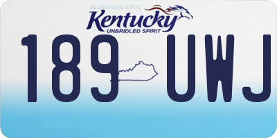 KY license plate 189UWJ