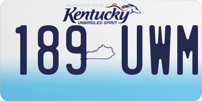 KY license plate 189UWM