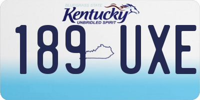 KY license plate 189UXE