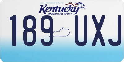 KY license plate 189UXJ
