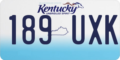 KY license plate 189UXK