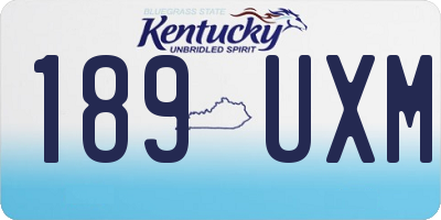KY license plate 189UXM