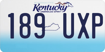 KY license plate 189UXP