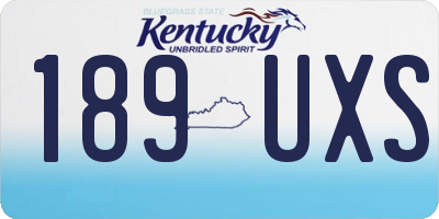 KY license plate 189UXS