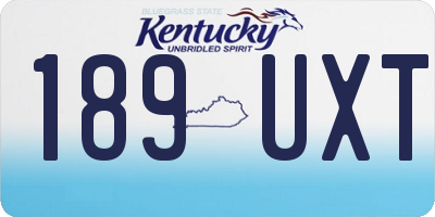 KY license plate 189UXT