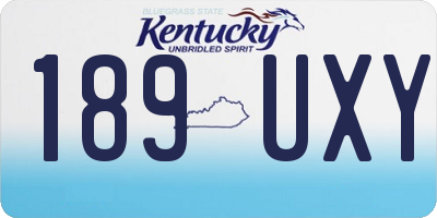 KY license plate 189UXY