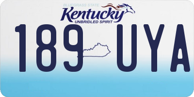 KY license plate 189UYA