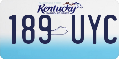 KY license plate 189UYC
