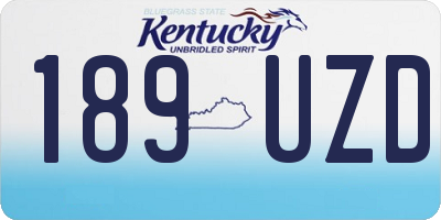 KY license plate 189UZD