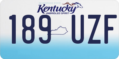KY license plate 189UZF