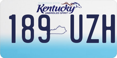 KY license plate 189UZH