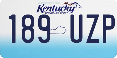 KY license plate 189UZP