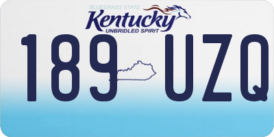 KY license plate 189UZQ