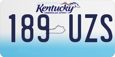KY license plate 189UZS