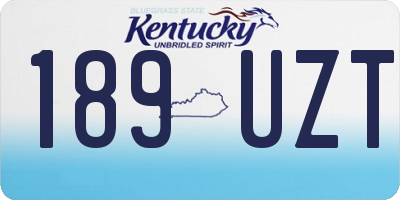 KY license plate 189UZT