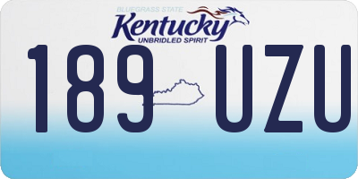 KY license plate 189UZU