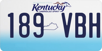 KY license plate 189VBH