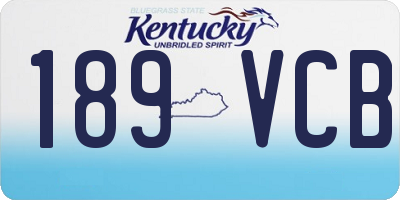 KY license plate 189VCB