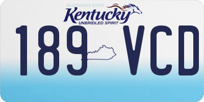 KY license plate 189VCD