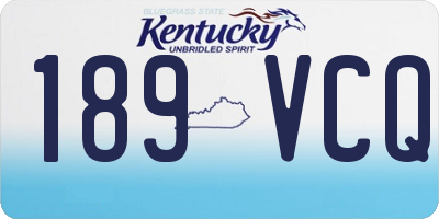 KY license plate 189VCQ