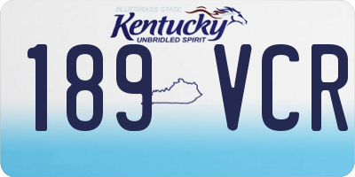 KY license plate 189VCR