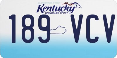 KY license plate 189VCV