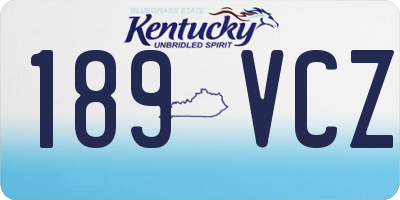 KY license plate 189VCZ