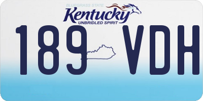 KY license plate 189VDH