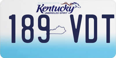 KY license plate 189VDT