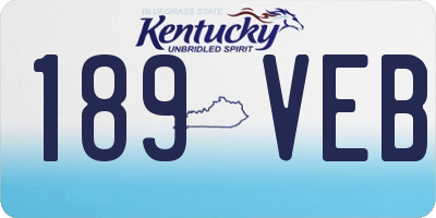 KY license plate 189VEB