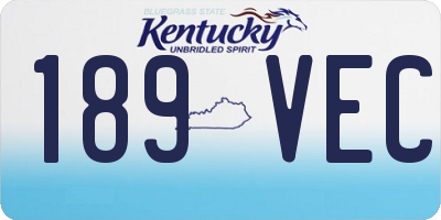 KY license plate 189VEC