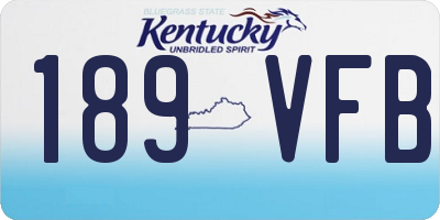 KY license plate 189VFB