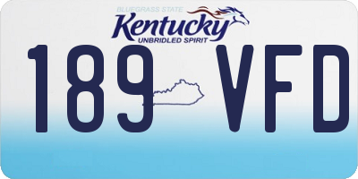 KY license plate 189VFD