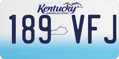 KY license plate 189VFJ