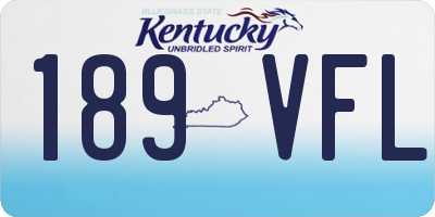 KY license plate 189VFL