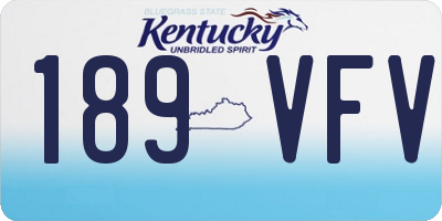 KY license plate 189VFV