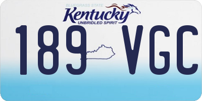 KY license plate 189VGC