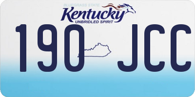 KY license plate 190JCC