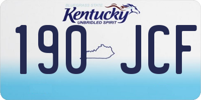 KY license plate 190JCF