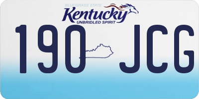 KY license plate 190JCG