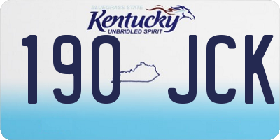 KY license plate 190JCK