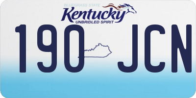 KY license plate 190JCN