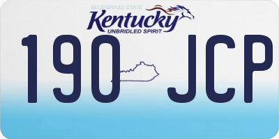 KY license plate 190JCP