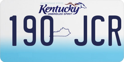 KY license plate 190JCR