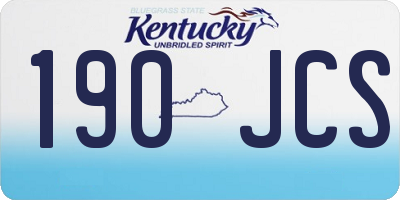 KY license plate 190JCS