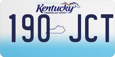 KY license plate 190JCT