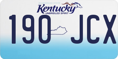 KY license plate 190JCX