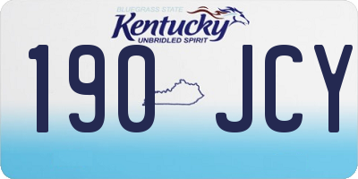 KY license plate 190JCY